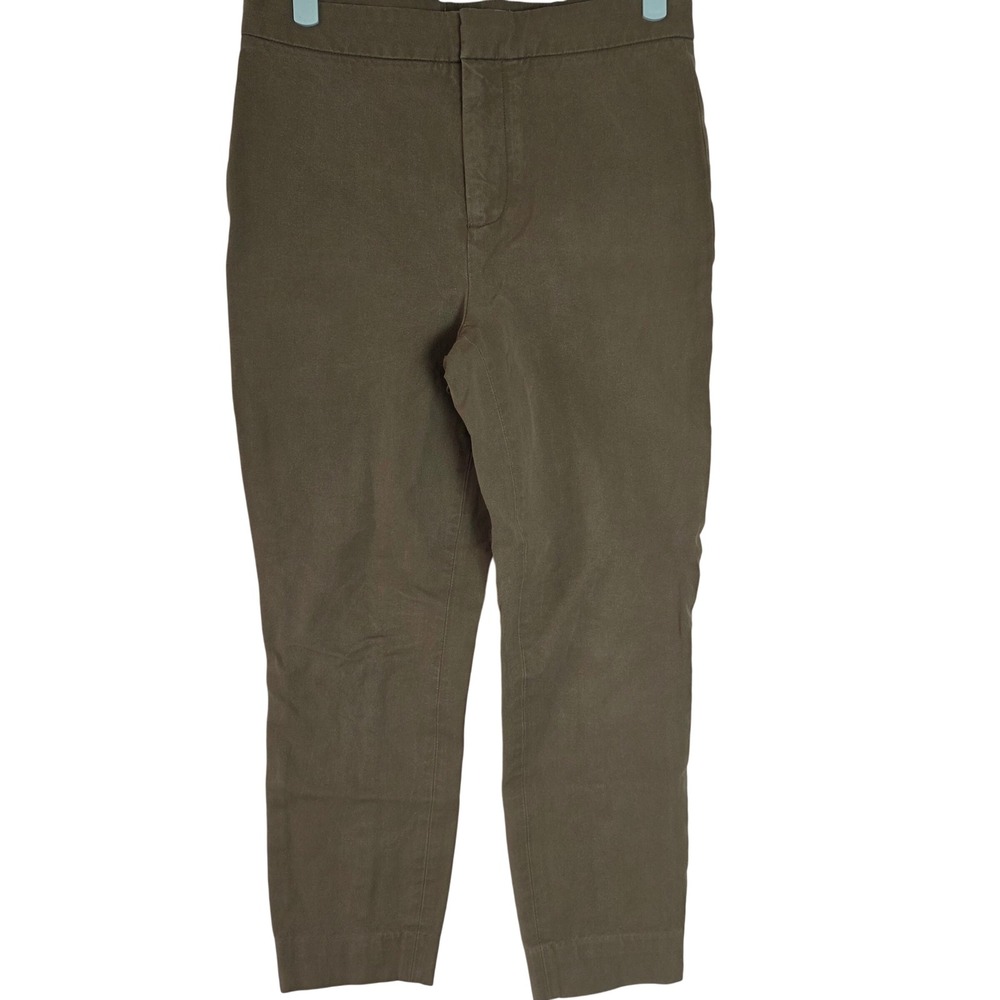 Everlane Slim Ankle Pants Womens Size 4 Olive Green Stretch Workwear